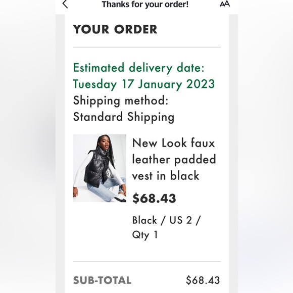 New Look Faux Leather Padded Vest - Picture 11 of 11